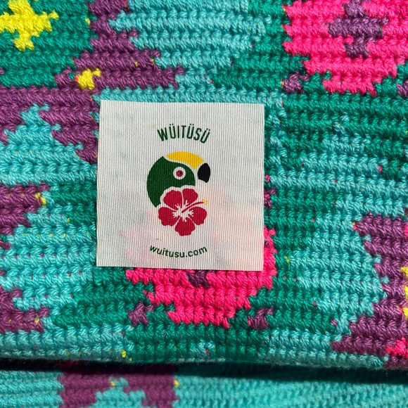 NEW Turquoise Star Flower Woven Beach Shoulder Bag - Picture 3 of 10